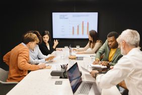 Diverse group of people in a meeting