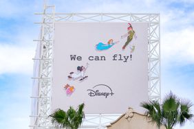 A billboard promoting Disney+.