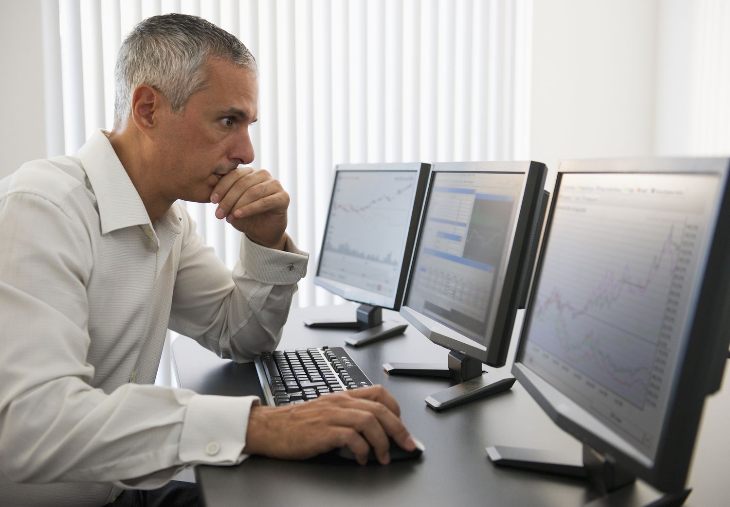 trader assessing vanna options data
