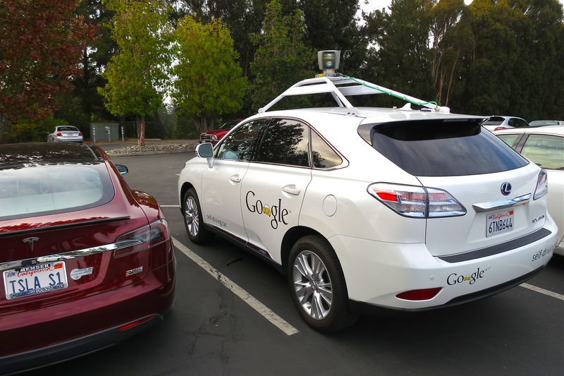Lexus RX450h retrofitted by Google for its driverless car fleet