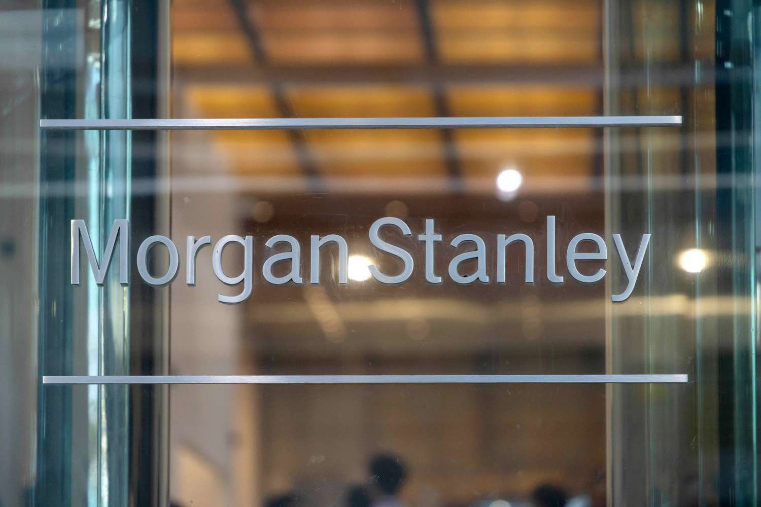 A Morgan Stanley sign outside the bank's New York City offices. 