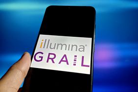 The Illumina and GRAIL logos displayed on a mobile device. 