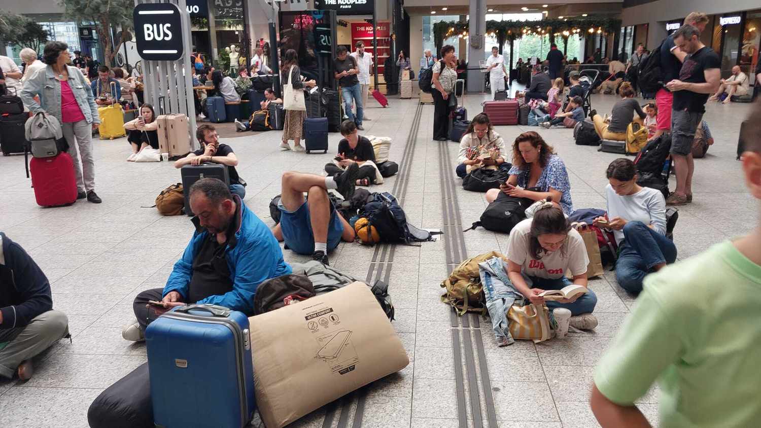 Train stations in Paris are crowded with passengers on July 26, 2024, 