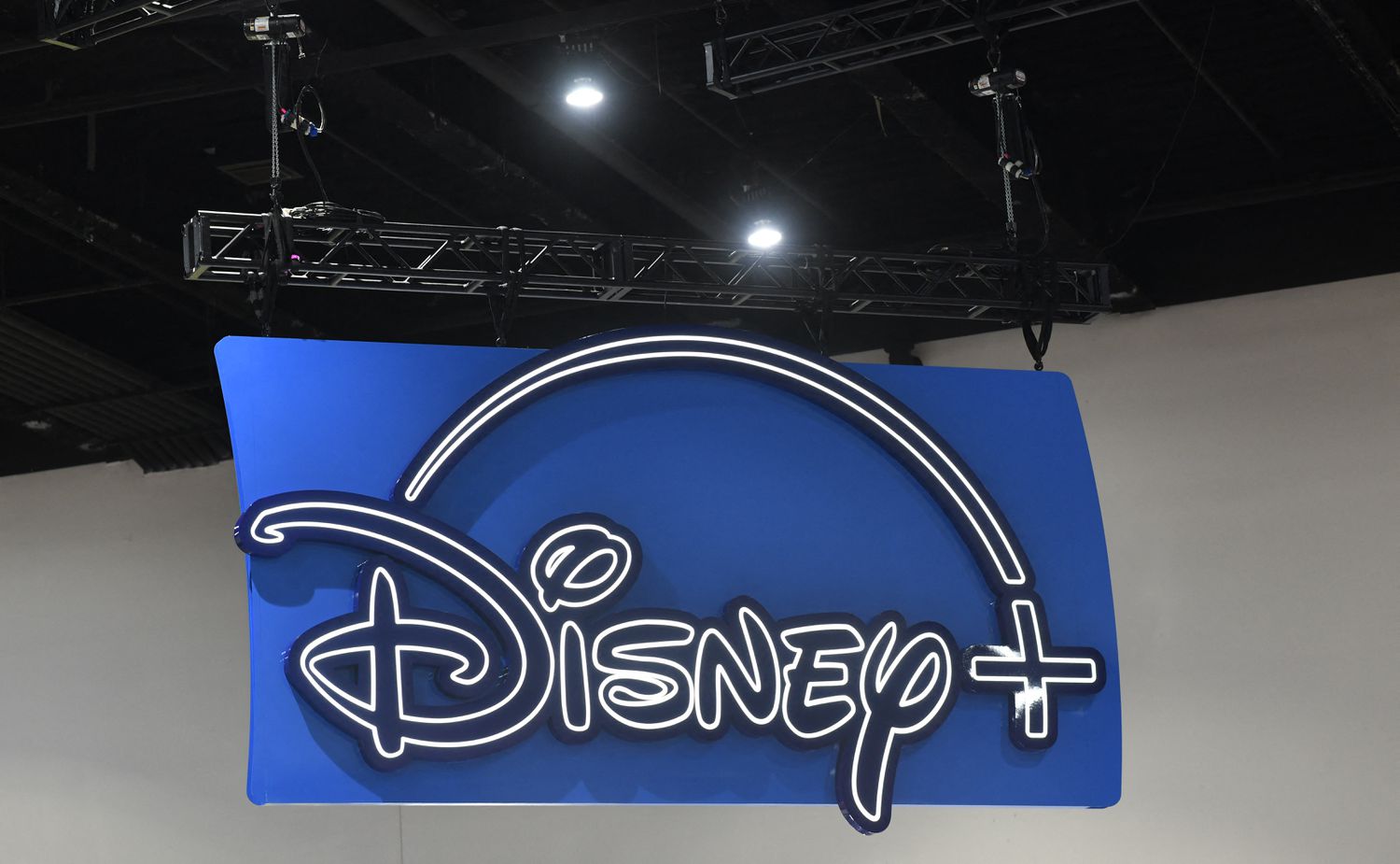 The Disney+ logo on display at an event.