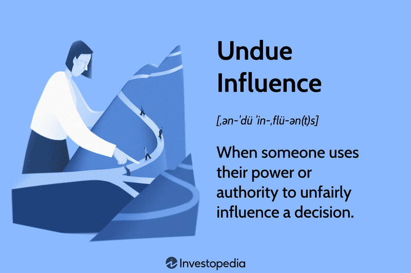Undue Influence: When someone uses their power or authority to unfairly influence a decision.