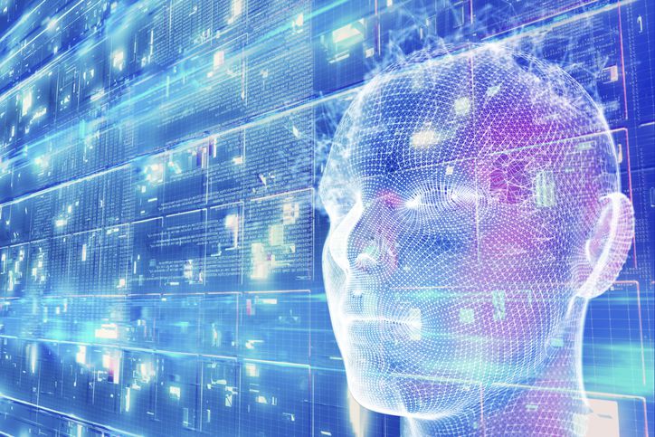 Artificial intelligence and technology abstract backgrounds