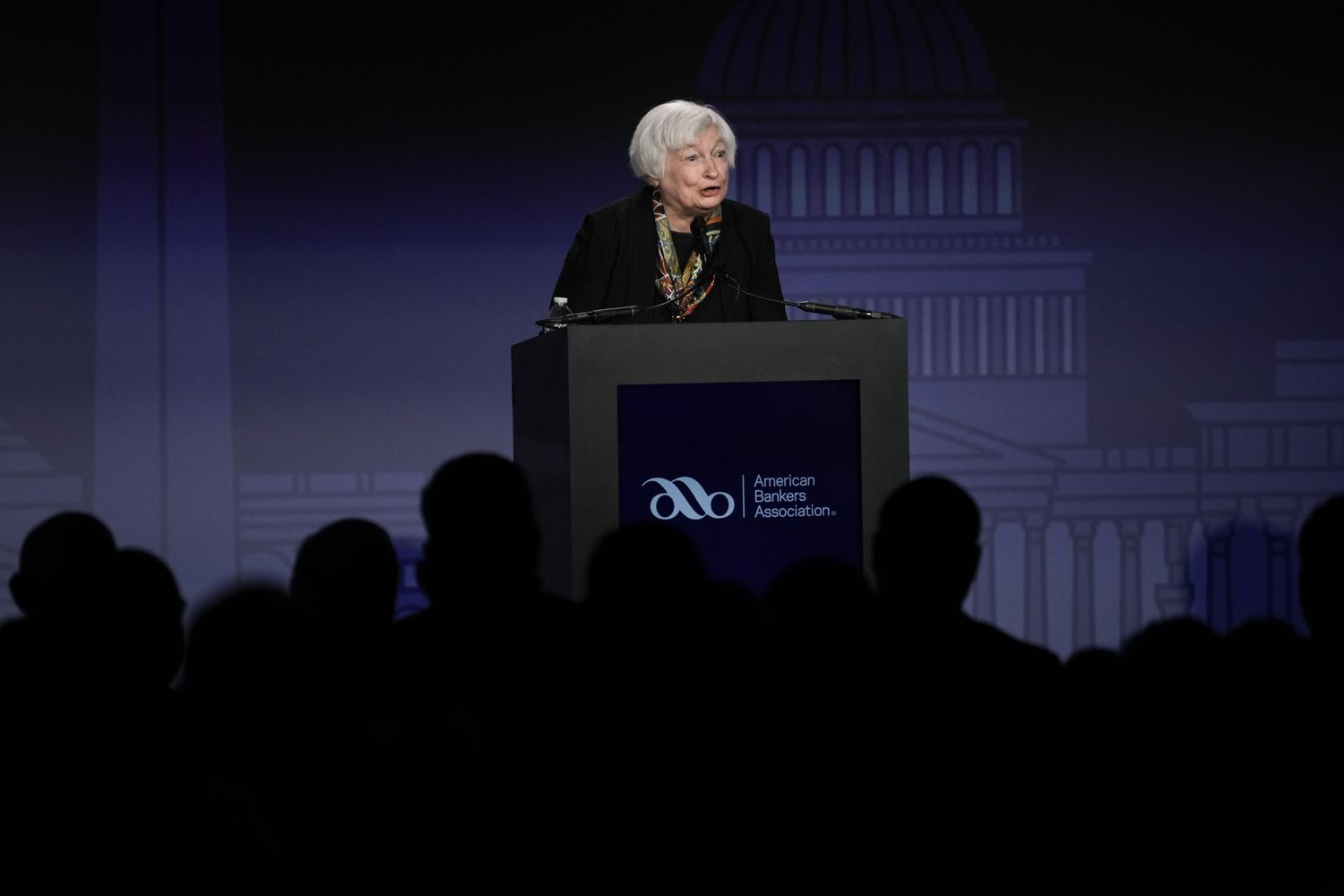 U.S. Treasury Janet Yellen speaks at the American Bankers Association Washington Summit on March 21, 2023 in Washington, DC. 