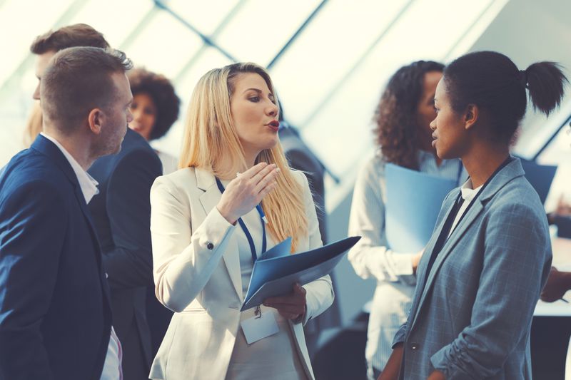 Business people at conference
