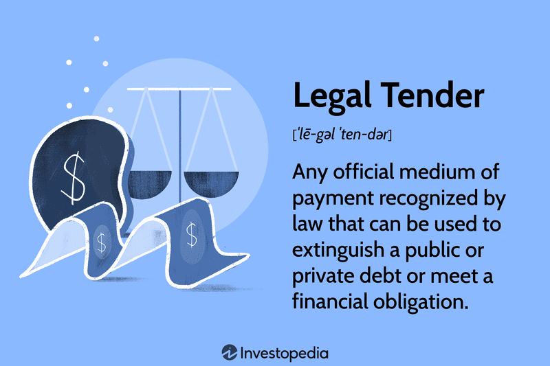 Legal Tender: Any official medium of payment recognized by law that can be used to extinguish a public or private debt or meet a financial obligation.