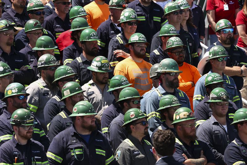 Steel Workers at Nucor Steel Berkeley on May 1, 2025