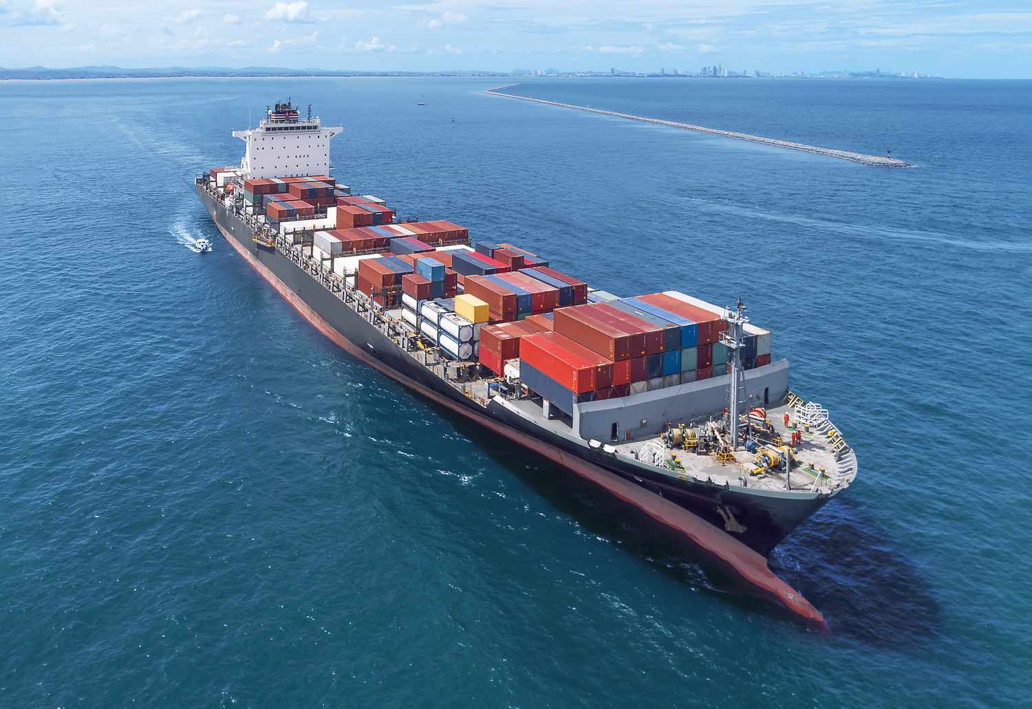 cargo ship in the water