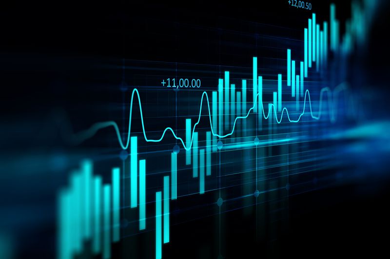 Financial Graph on Technology Abstract Background