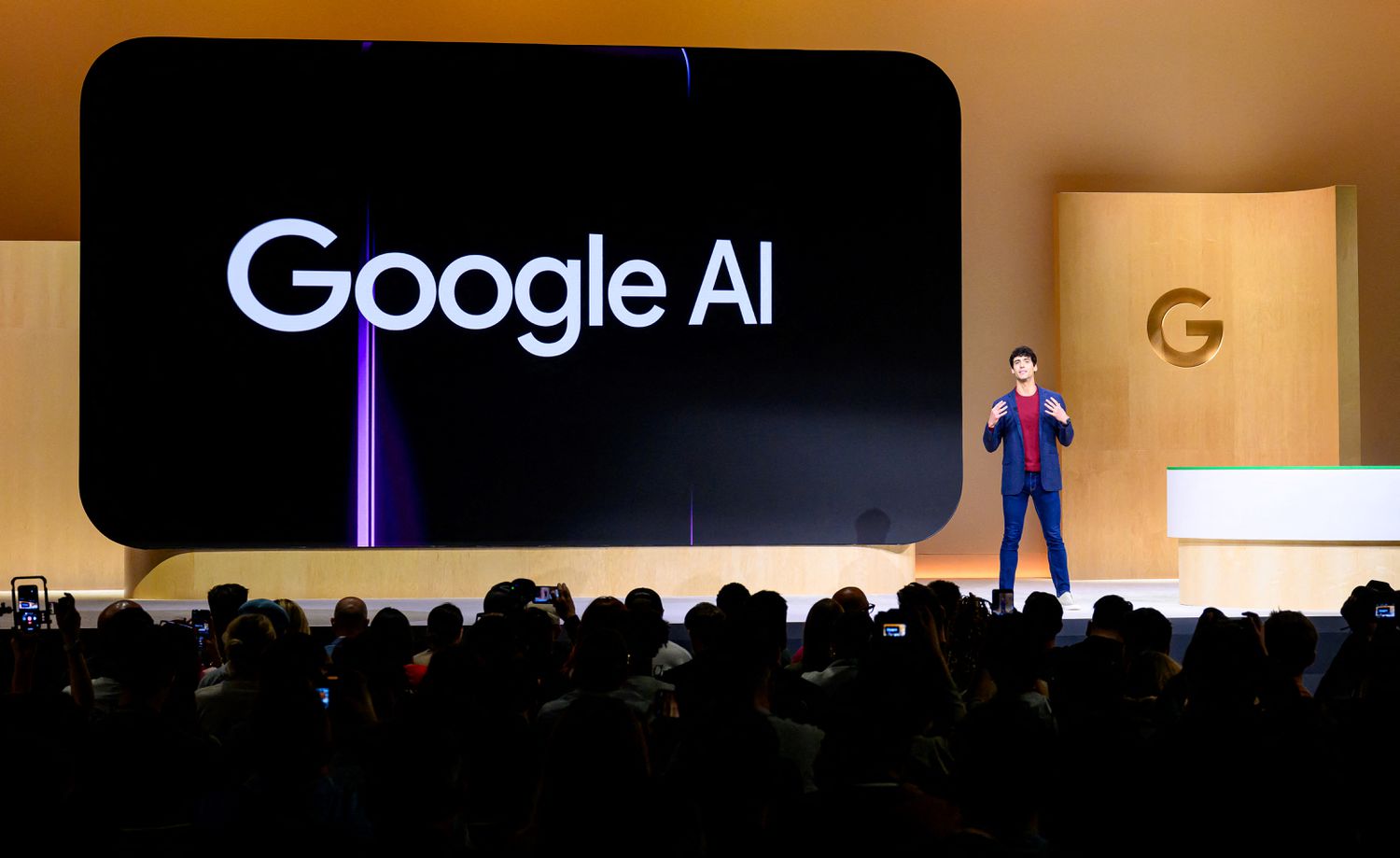 Google Group Product Manager, Alex Schiffhauer, at the Made By Google launch event in Mountain View, California, on August 13.