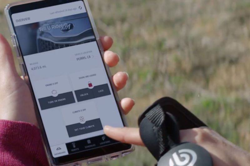 Kia UVO phone app telematics options.