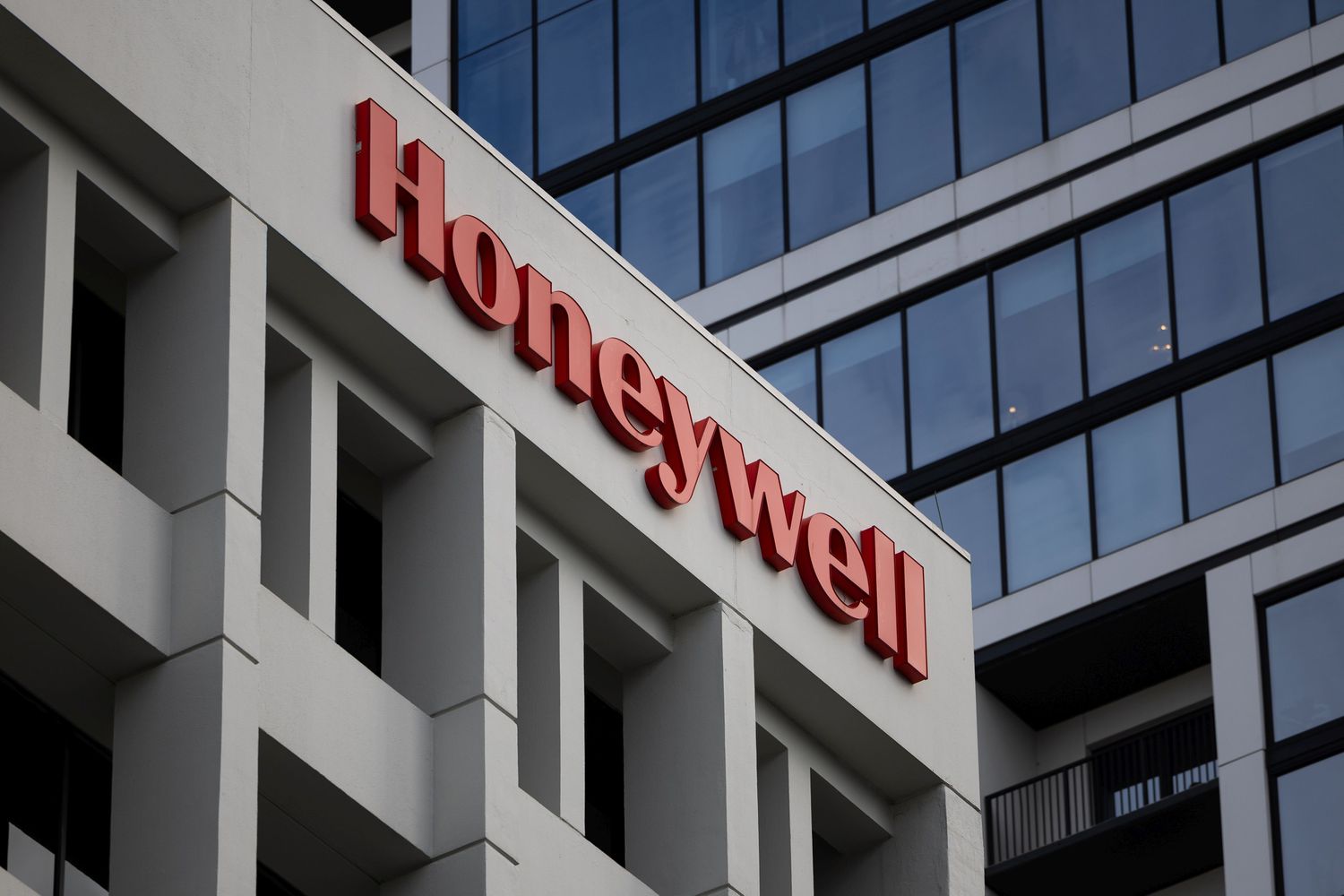 Honeywell sign on an office building