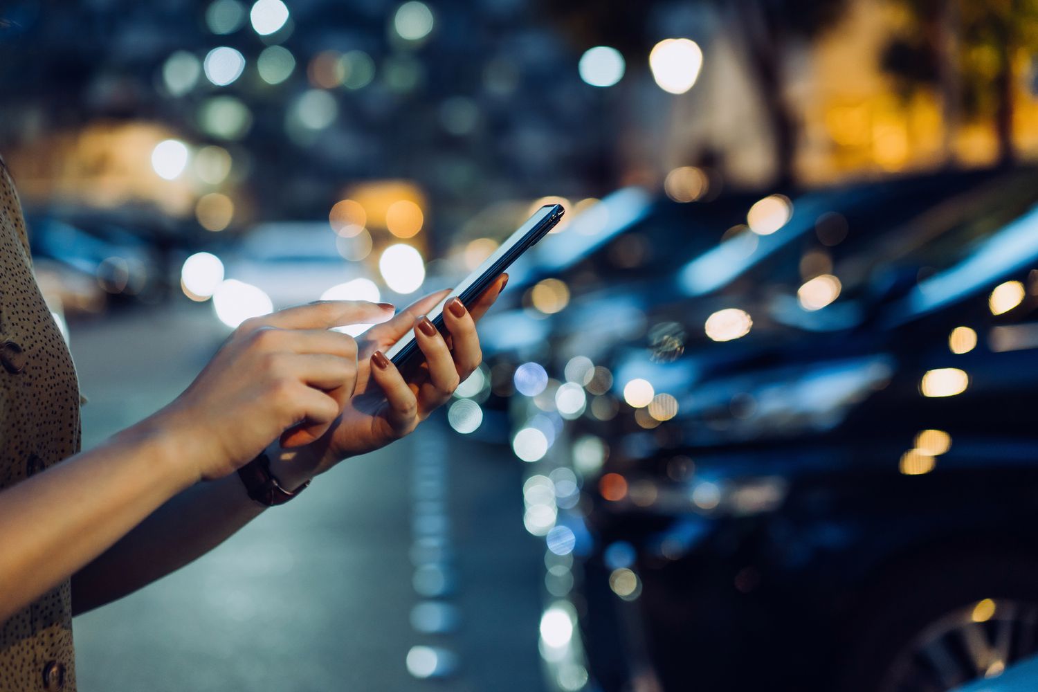Woman using cell phone