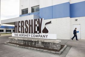 Sign outside the Hershey Co. factory in Hershey, Pennsylvania