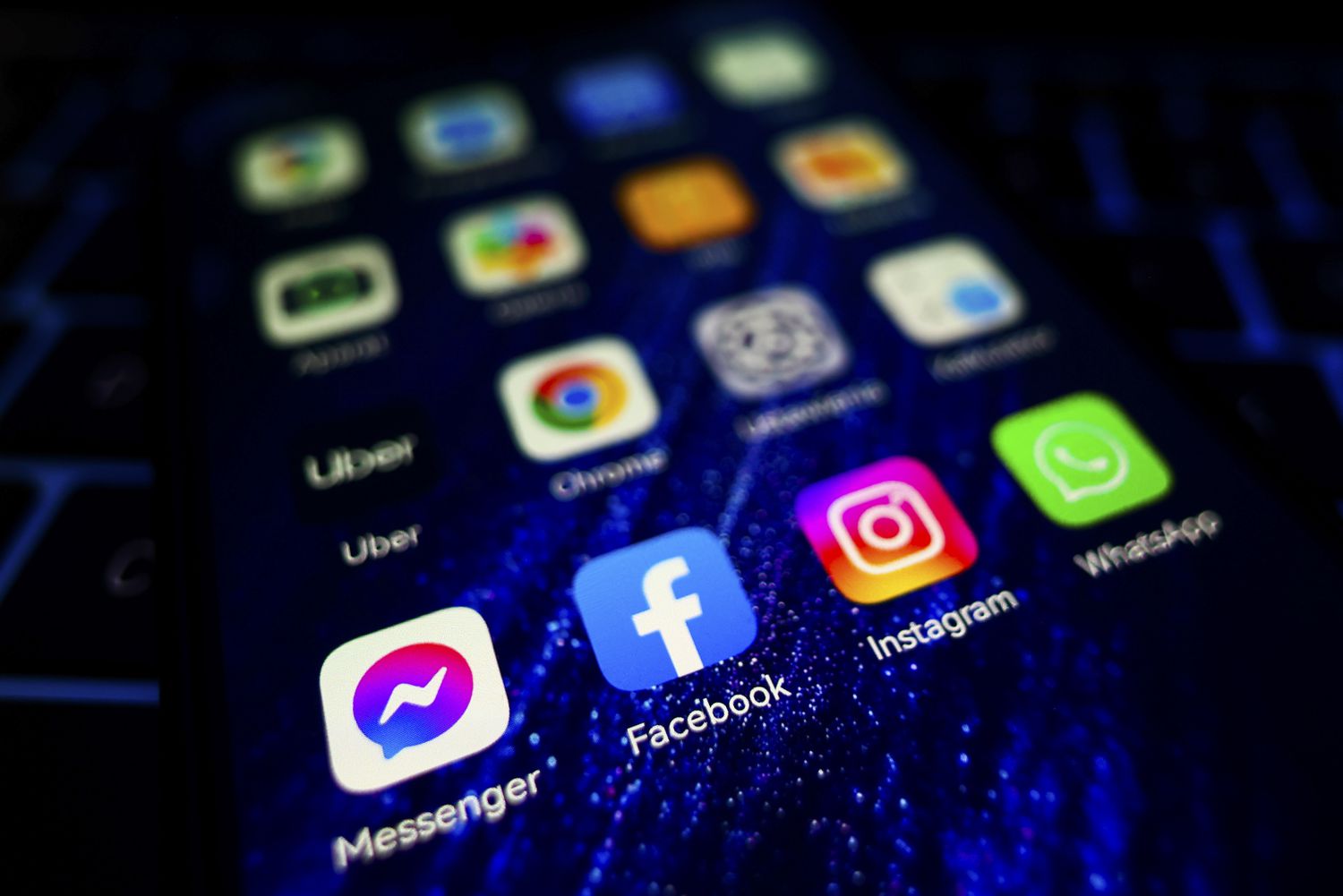 Social media apps including Facebook and Instagram