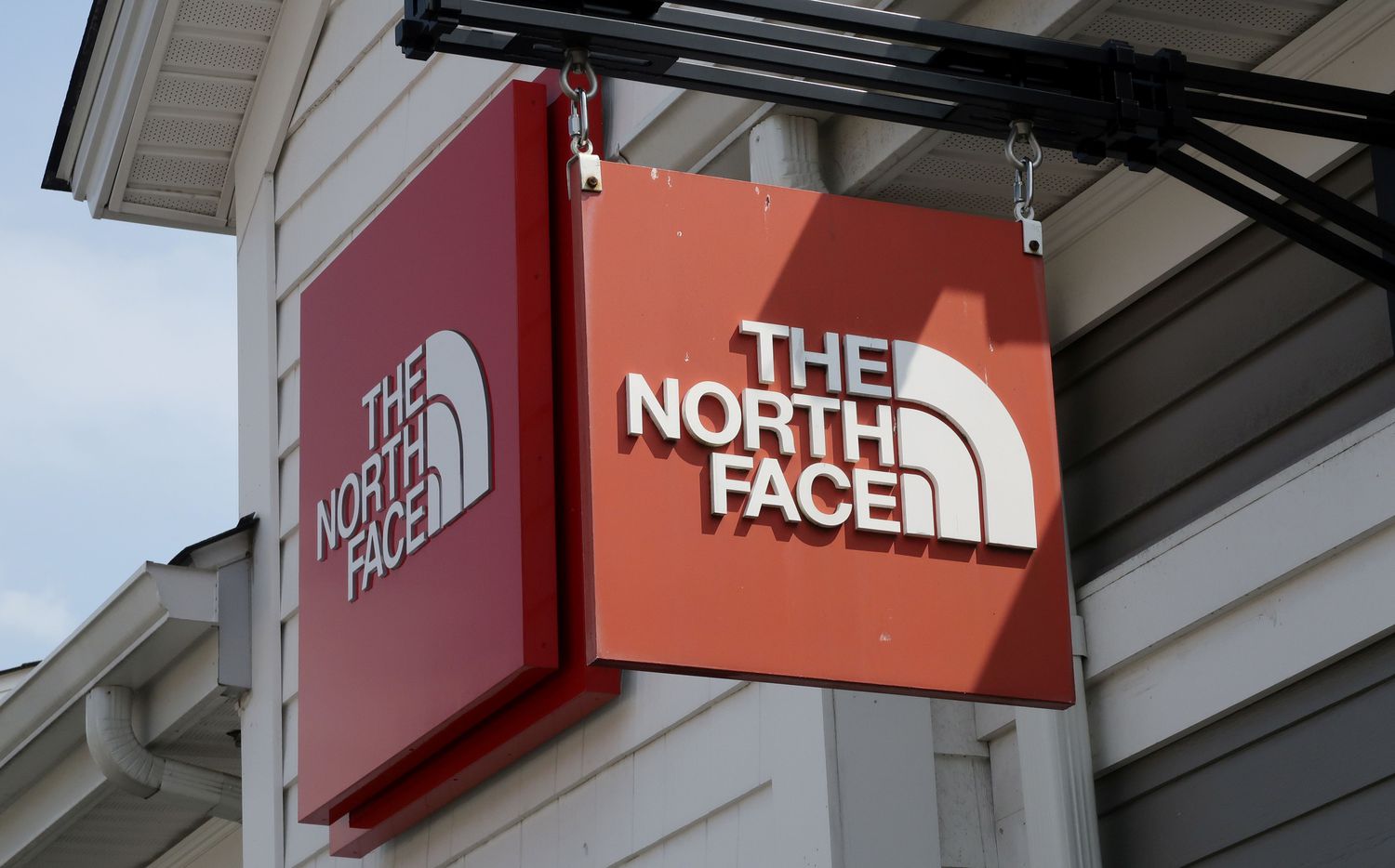 A North Face store sign