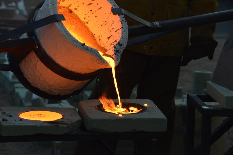 Pouring of molten metal