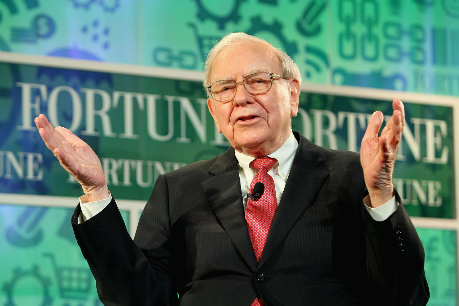 Warren Buffett speaks onstage at the FORTUNE Most Powerful Women Summit.