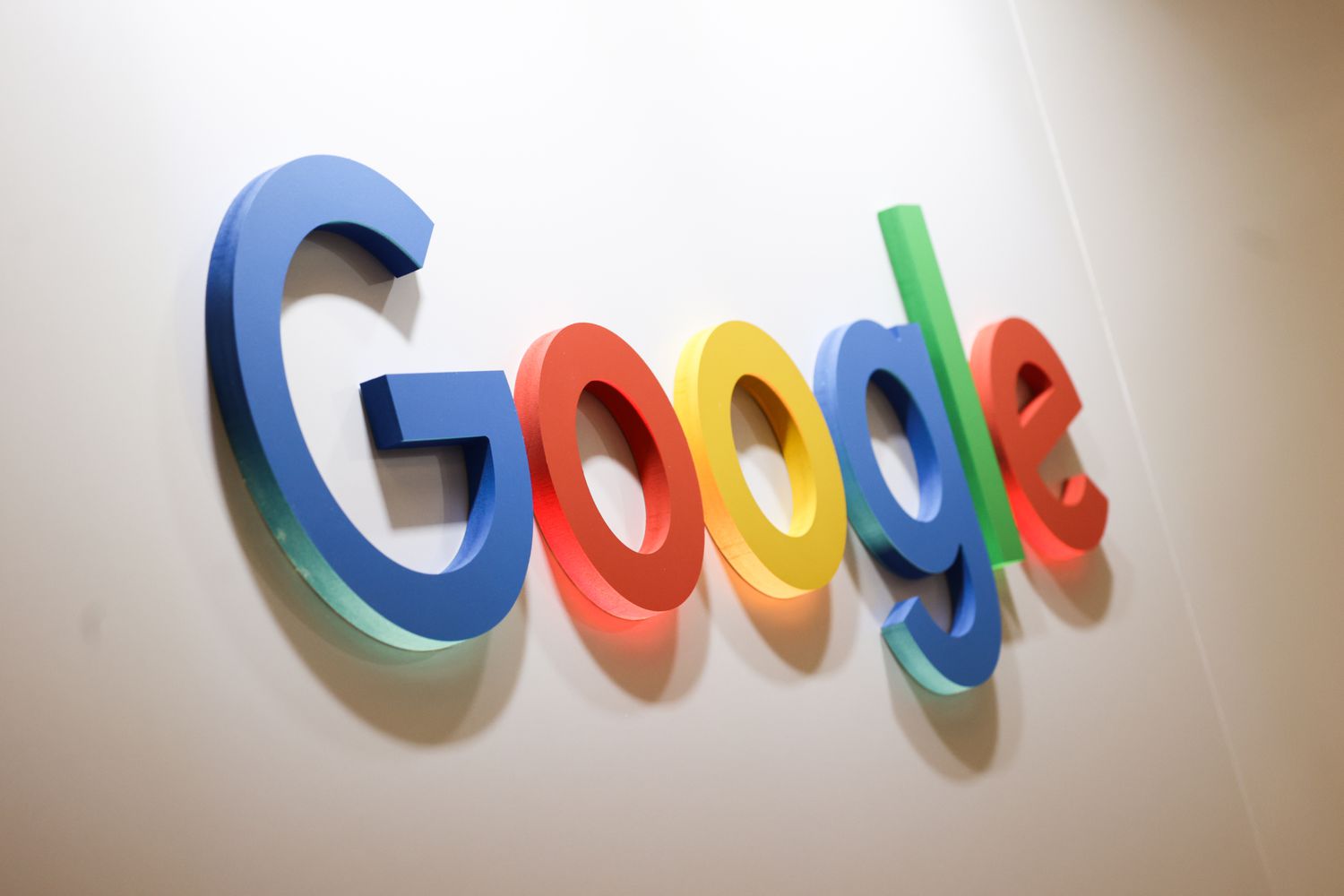The Google logo on display