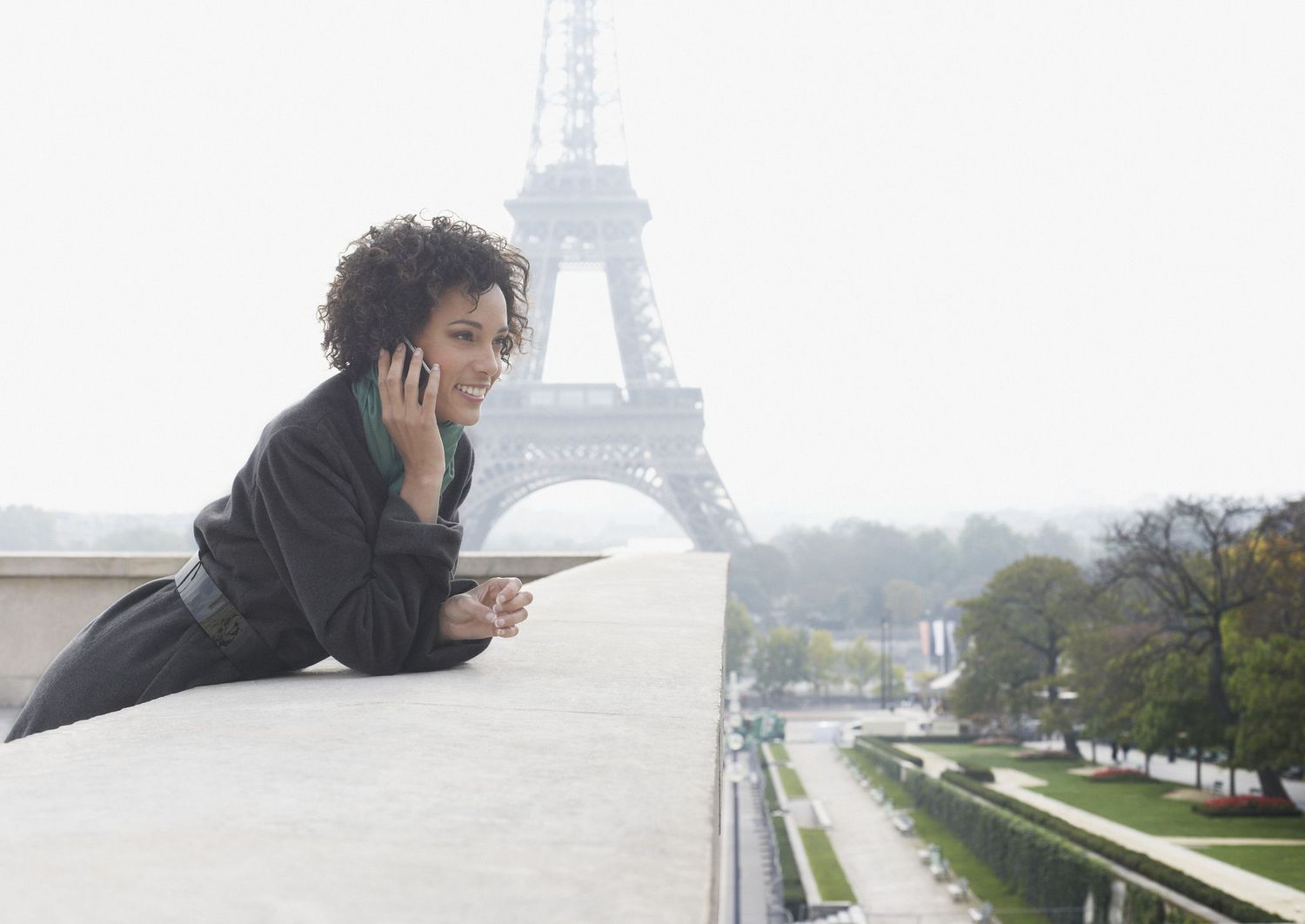 Woman on her mobile phone in Paris