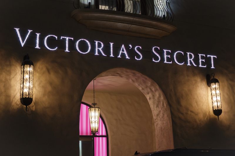 The Victoria's Secret logo outside a store in Las Vegas. 