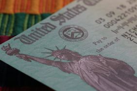 Tax refund check from the United States government