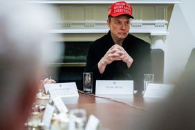 Elon Musk, chief executive officer of Tesla Inc., during a cabinet meeting at the White House.