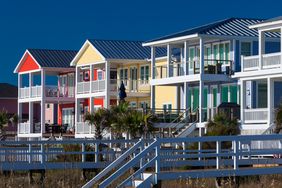 Beach houses in Kure Beach, North Carolina