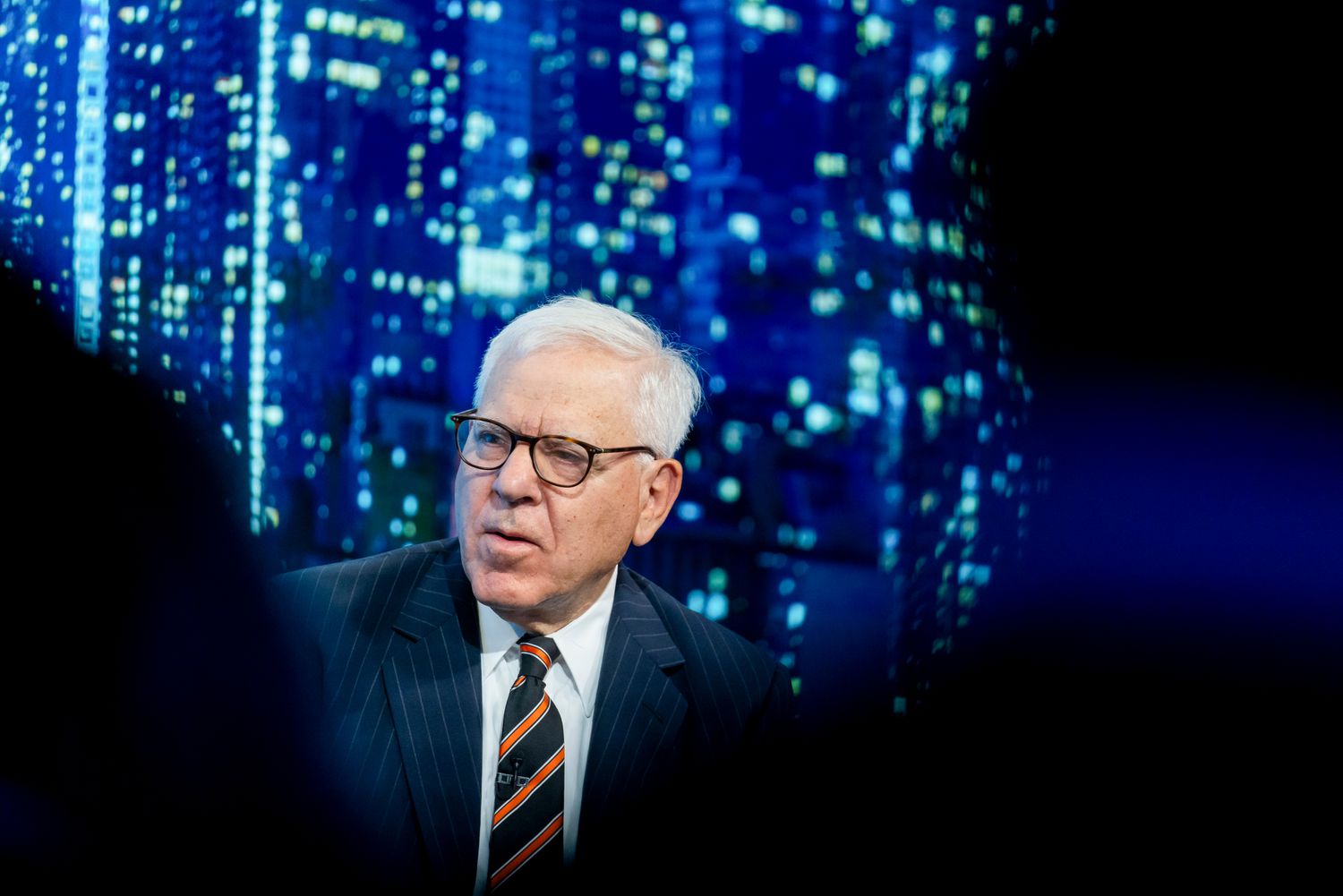 David Rubenstein, co-founder and co-chairman of The Carlyle Group Inc., speaks during the Bloomberg Power Players New York event