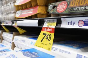 Eggs for sale at an Albertson's store in Las Vegas in January. 
