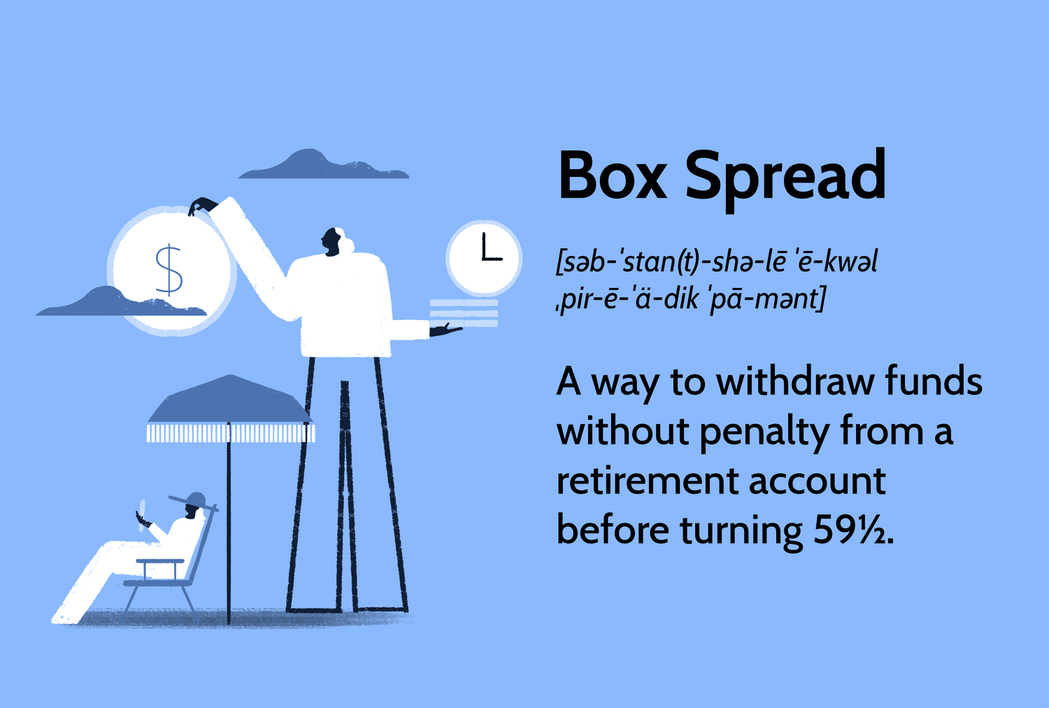 Box Spread: A way to withdraw funds without penalty from a retirement account before turning 59½.