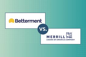 Image shows two robo-advisor logos for Betterment and Merrill Guided Investing.