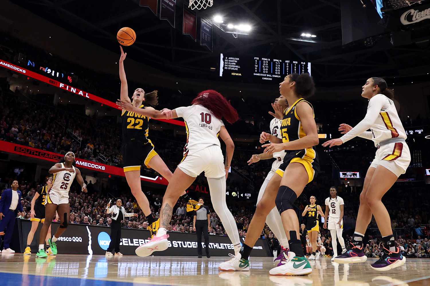 NCAA Women's Basketball Tournament National Championship at Rocket Mortgage FieldHouse on April 7, 2024.