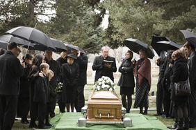 people at a funeral