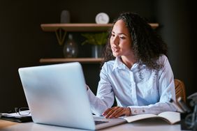 Woman studying for her Series 3 exam