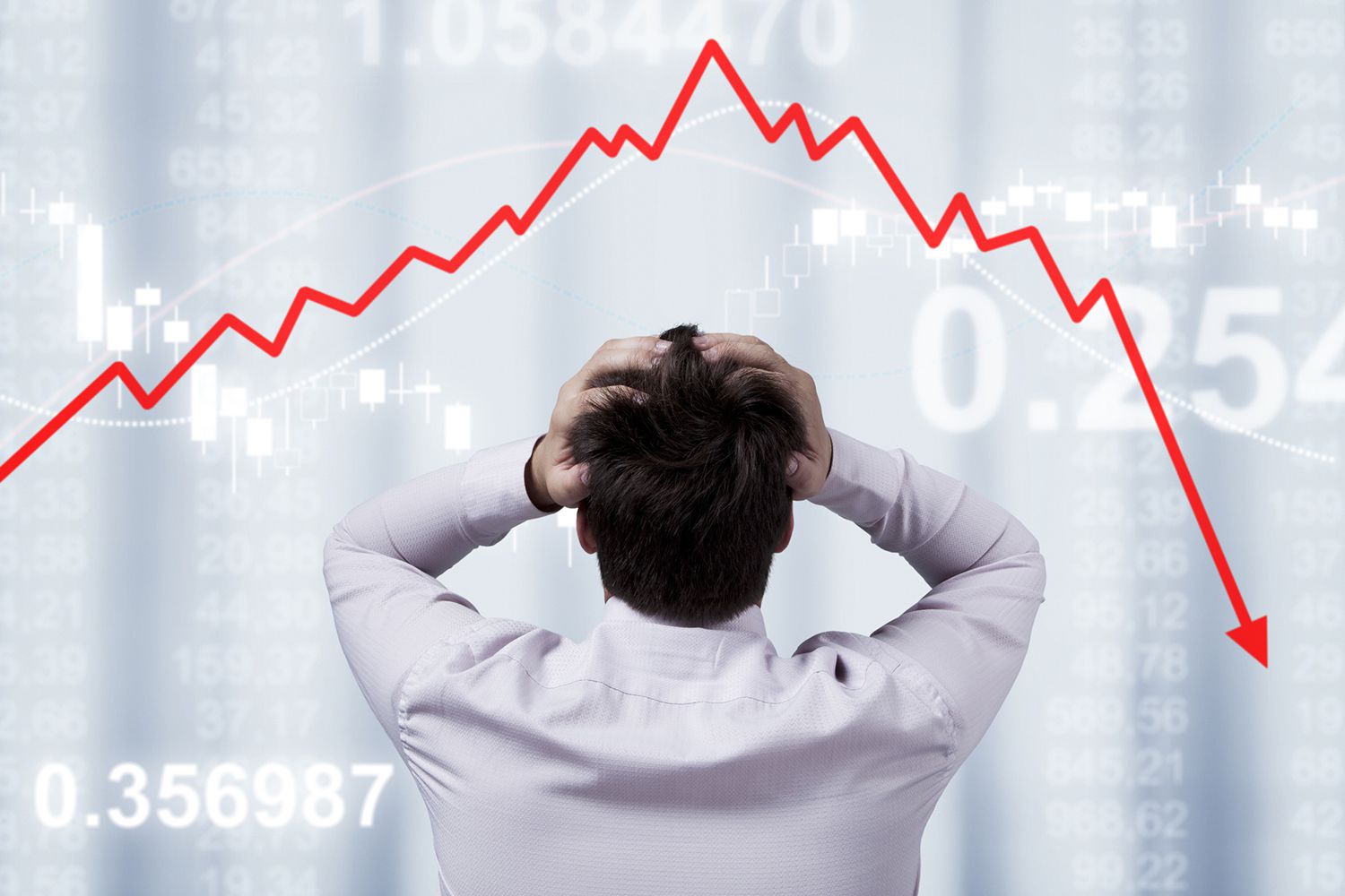 Businessman Watches Deficit