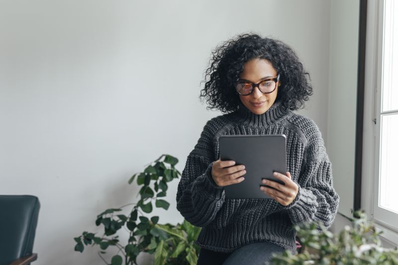 Woman with a tablet