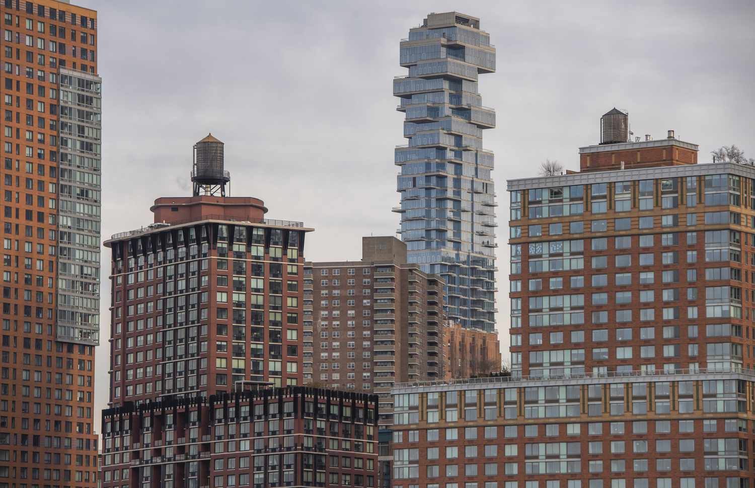 General view of 56 Leonard Street, apartments and office blocks in the financial district of Manhattan.