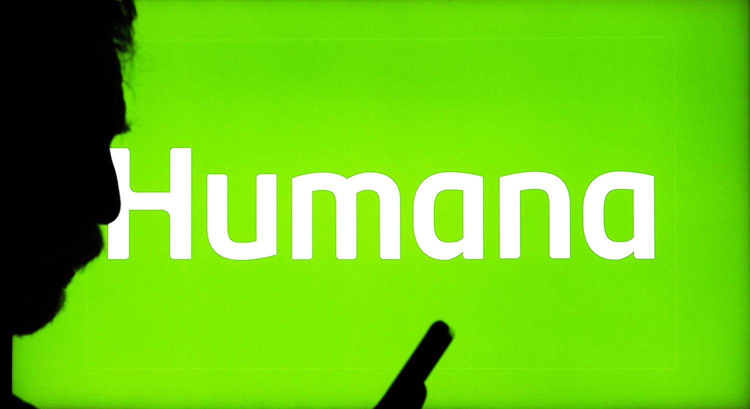 Humana Inc. logo seen displayed on a monitor