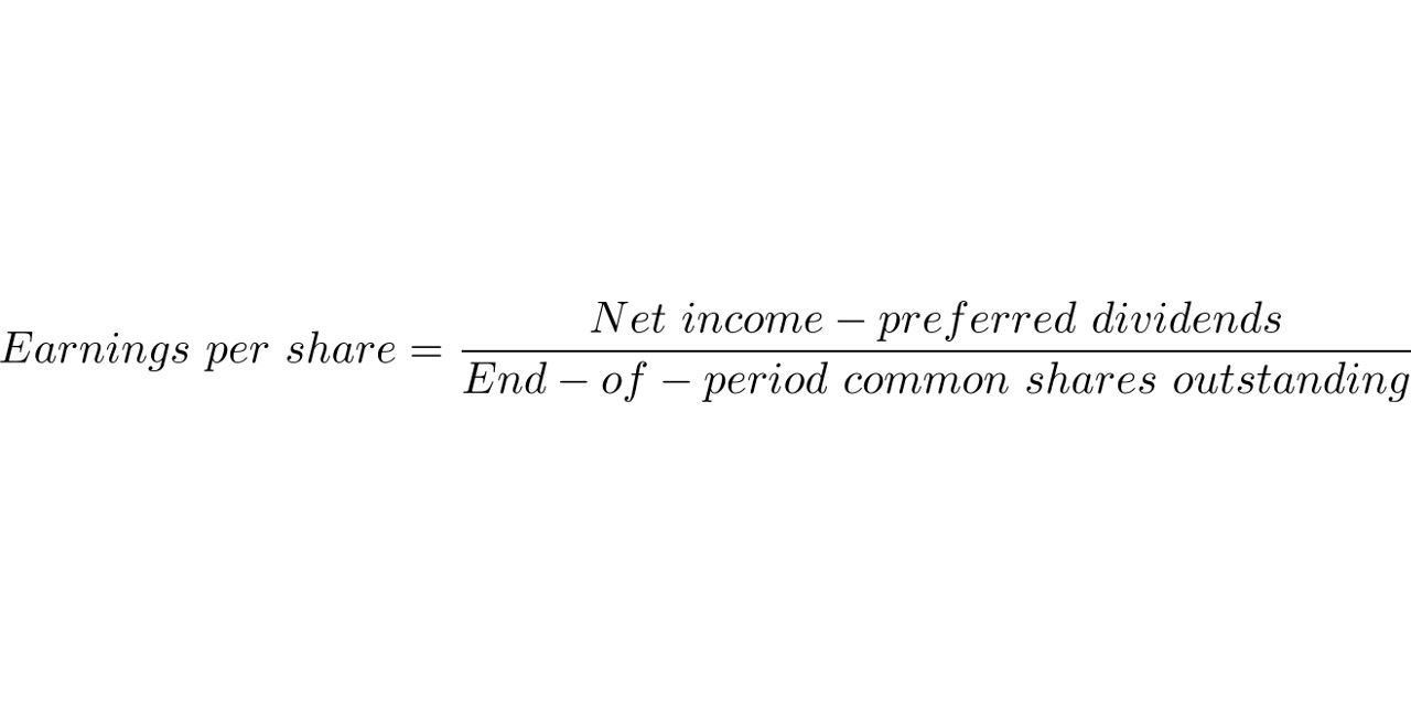 Earnings per Share formula