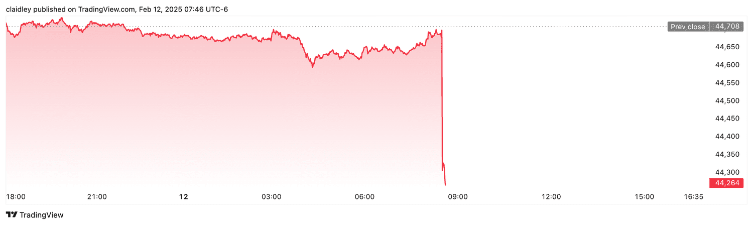 Dow futures (Feb. 12, 2025)