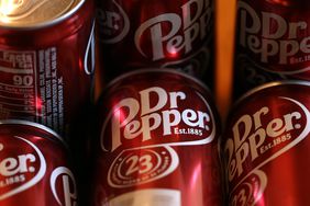Cans of Dr Pepper in a store in California in June. 