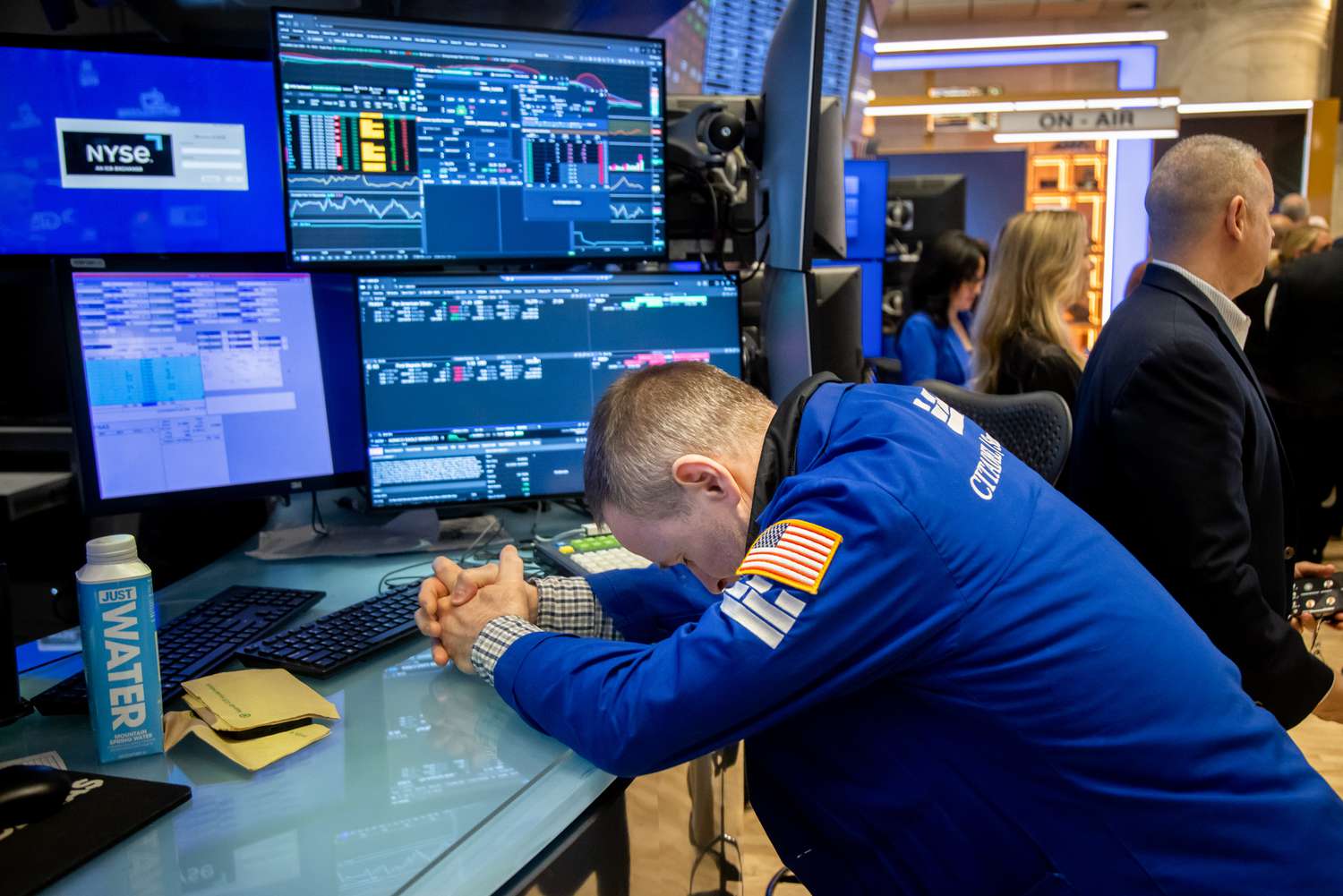 raders work on the floor of the New York Stock Exchange.
