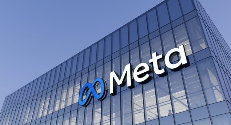 Meta Platforms logo on office building