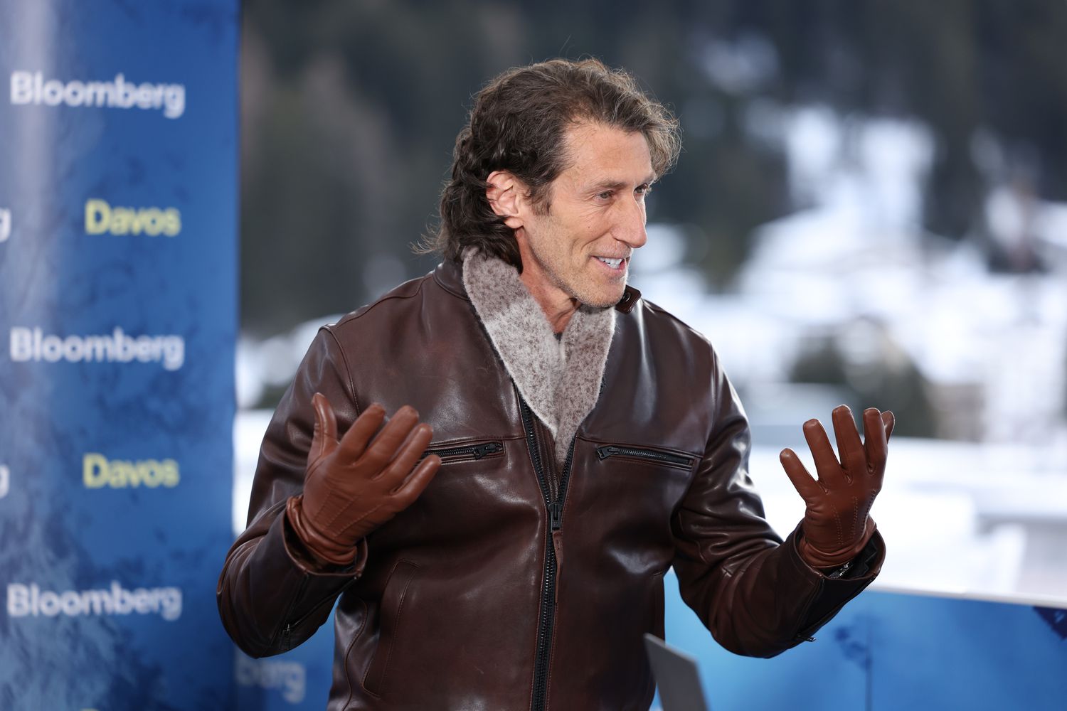 Richard Dickson, chief executive officer of The Gap Inc, during a Bloomberg Television interview at the World Economic Forum (WEF) in Davos, Switzerland, on Wednesday, Jan. 22, 2025.
