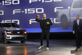 Detroit quarterback Jared Goff at the Detroit Auto Show earlier this month. 