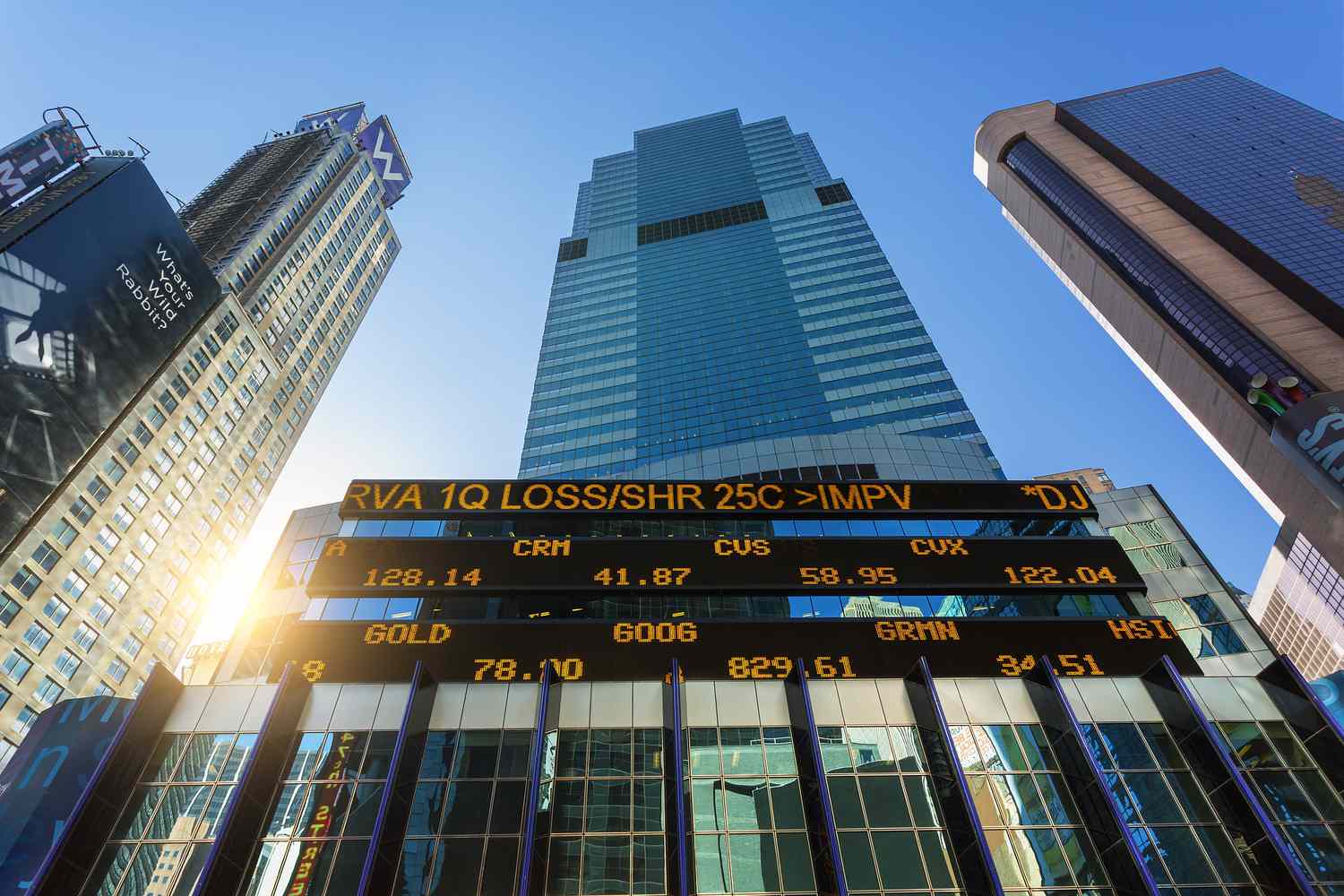 Stock Ticker at Morgan Stanley Building